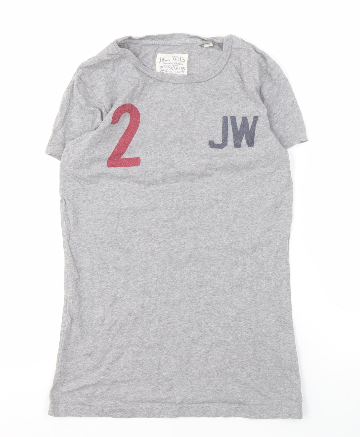 Jack Wills Women's Grey T-Shirt Size 8