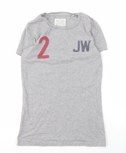 Jack Wills Women's Grey T-Shirt Size 8