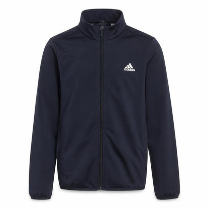 Front view of Adidas boys’ blue track jacket 9-10 years