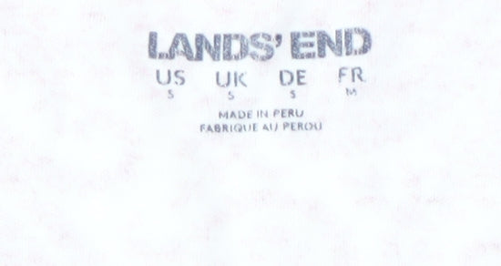 Lands' End Women's Pink Paisley Scoop Neck Dress S