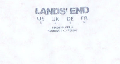 Lands' End Women's Pink Paisley Scoop Neck Dress S