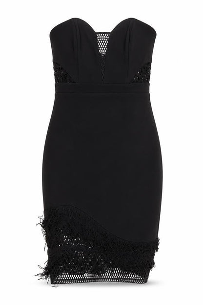 Lipsy London Women's Black Bodycon Dress Size 8