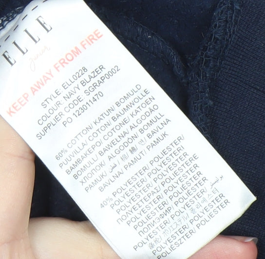 Elle Girls Blue Pullover Hoodie - Size 14/15 Years