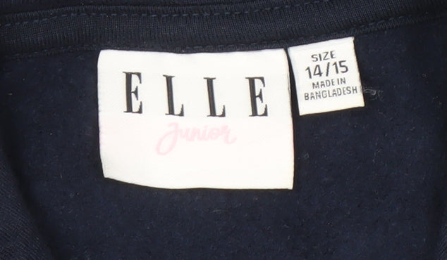 Elle Girls Blue Pullover Hoodie - Size 14/15 Years