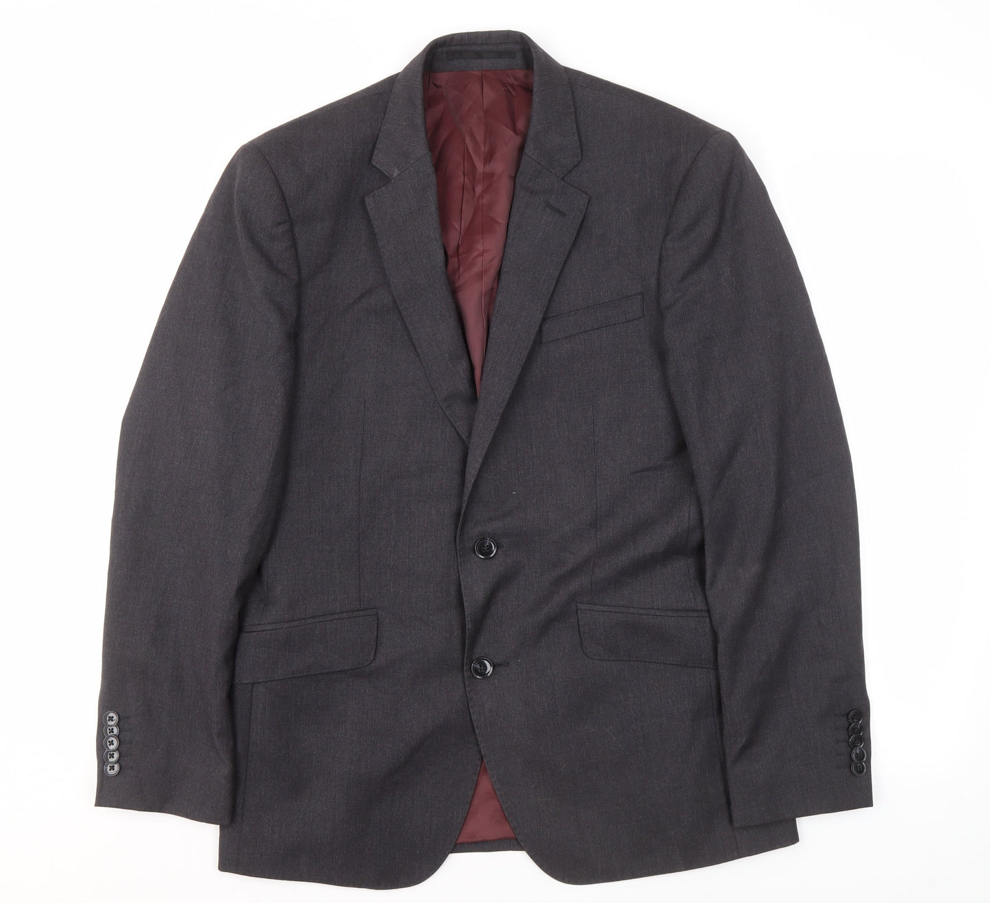 T.M. Lewin Men's Grey Slim Fit Blazer, Size 38R
