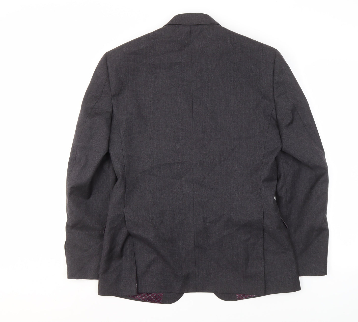 T.M. Lewin Men's Grey Slim Fit Blazer, Size 38R