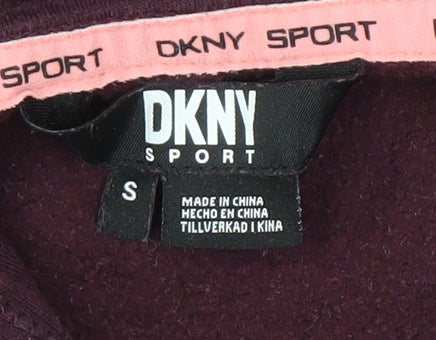 DKNY Women’s Purple Hoodie, Size S, Logo Accent