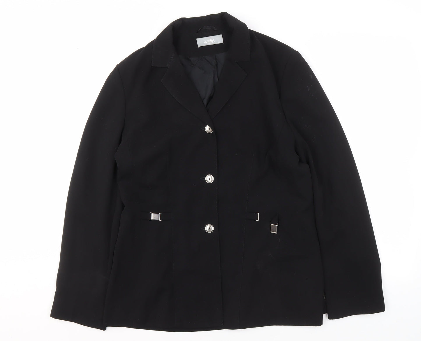 Wallis Women's Black Suit Jacket Blazer Size 14