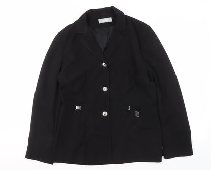 Wallis Women's Black Suit Jacket Blazer Size 14