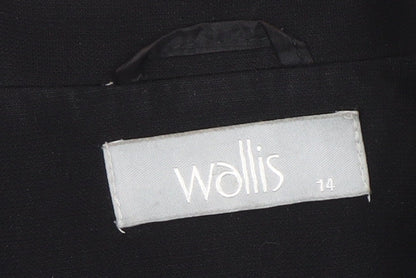 Wallis Women's Black Suit Jacket Blazer Size 14