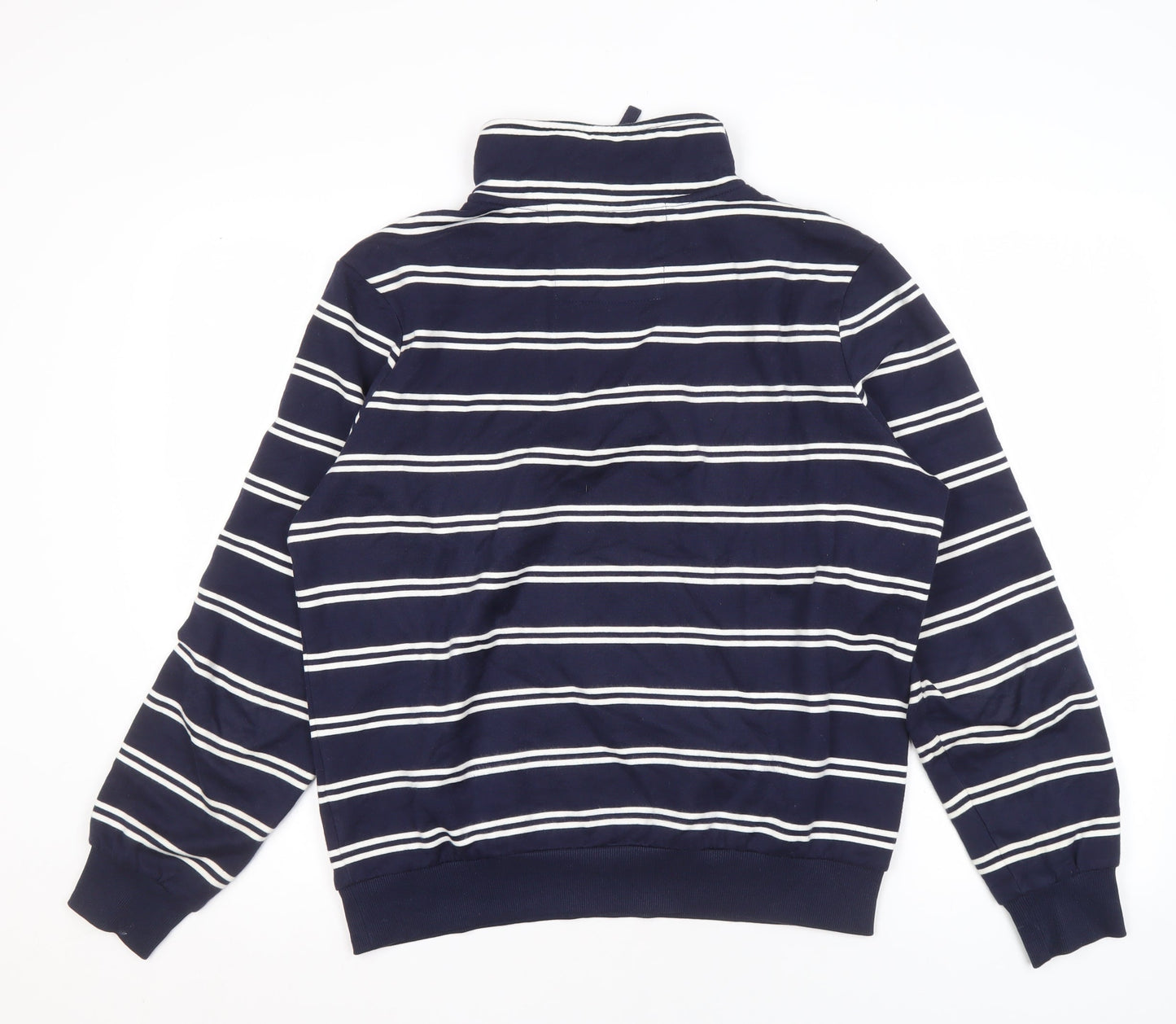 WoolOvers Men's Blue Striped Sweatshirt, Size S, Jersey