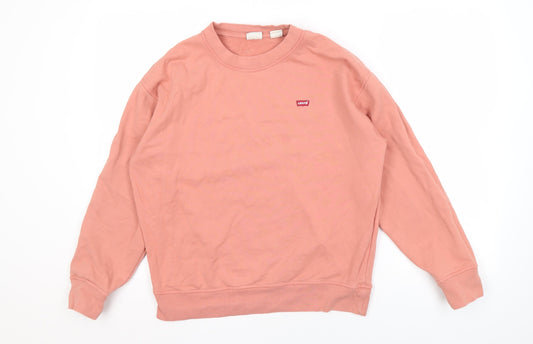 Mens UK Size S Levi's Pink Pullover Sweatshirt