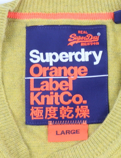 Superdry Men's Yellow L Pullover Jumper Casual