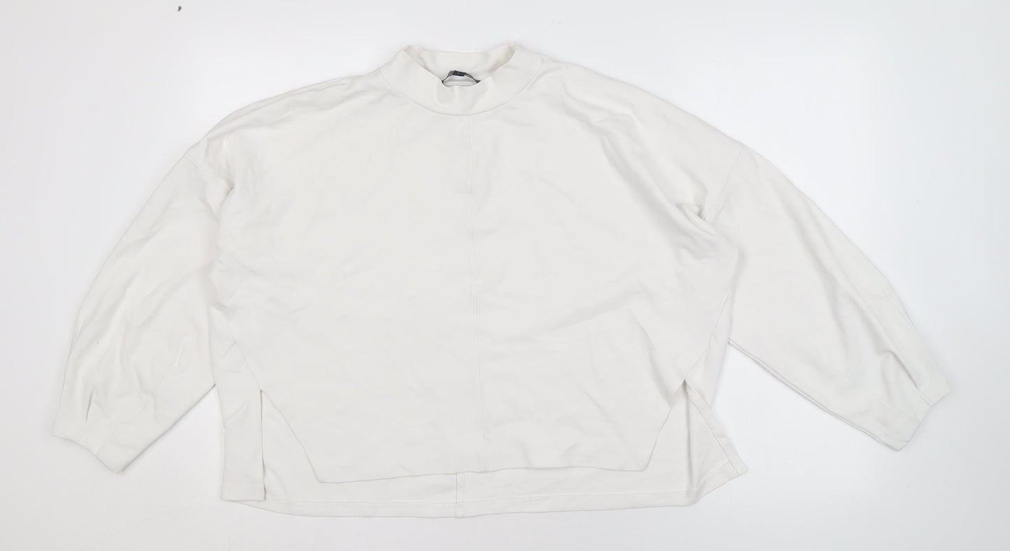 Womens UK Size L French Connection White Pullover Sweatshirt