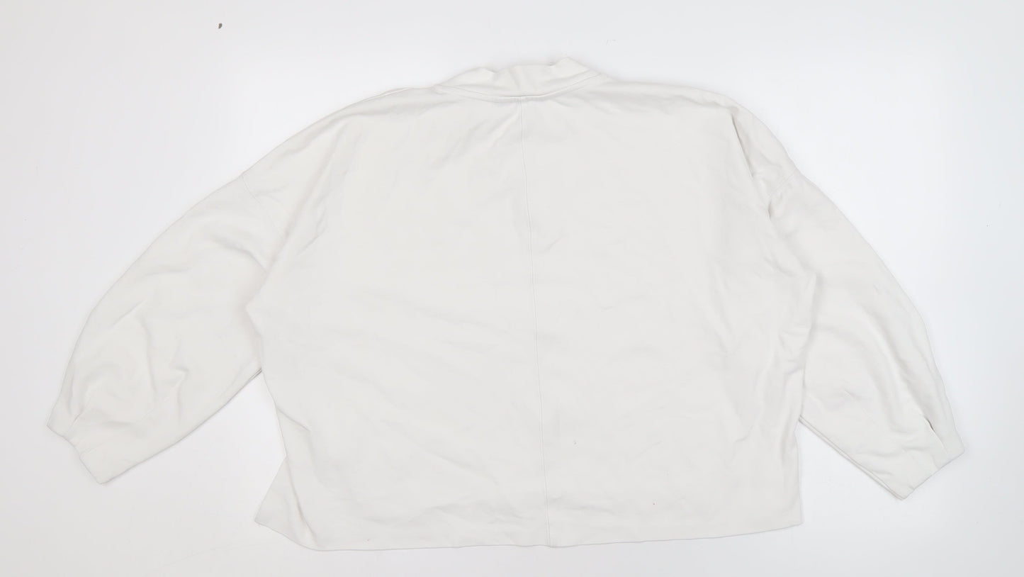 Womens UK Size L French Connection White Pullover Sweatshirt