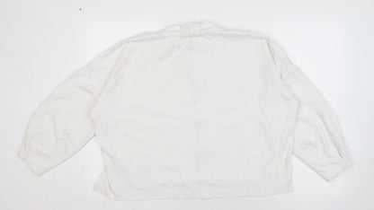 Womens UK Size L French Connection White Pullover Sweatshirt