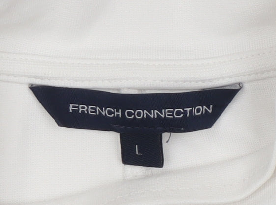 Womens UK Size L French Connection White Pullover Sweatshirt