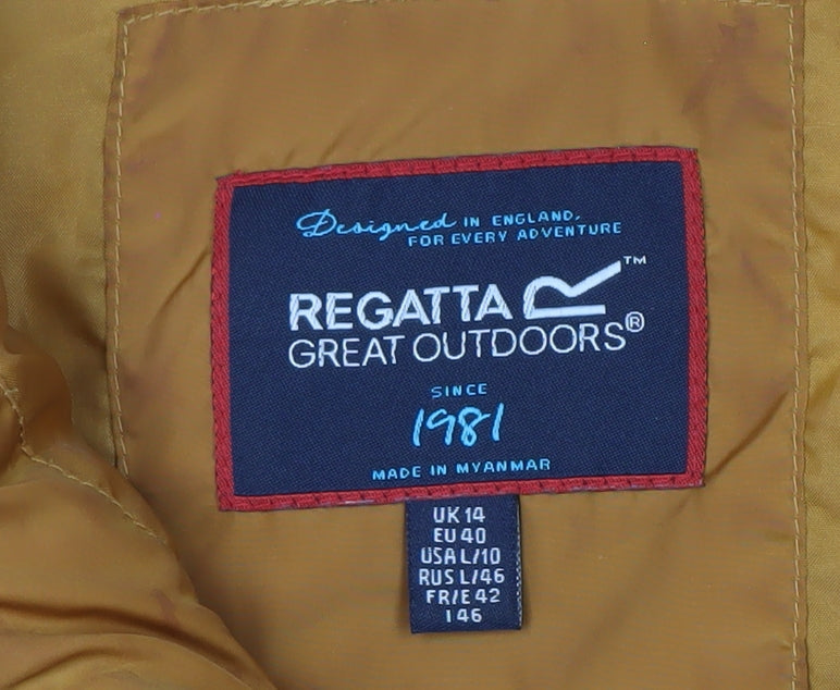 Womens UK Size 14 Regatta Orange Puffer Jacket