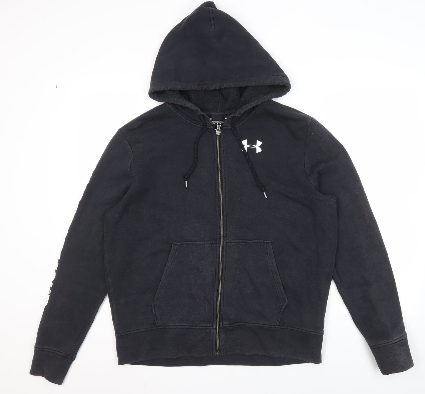 Under Armour Men's Black Full Zip Hoodie, Large
