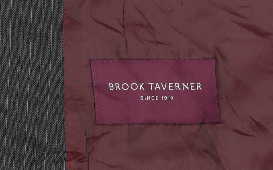 Mens UK Size 40 Brook Taverner Regular Grey Suit Jacket