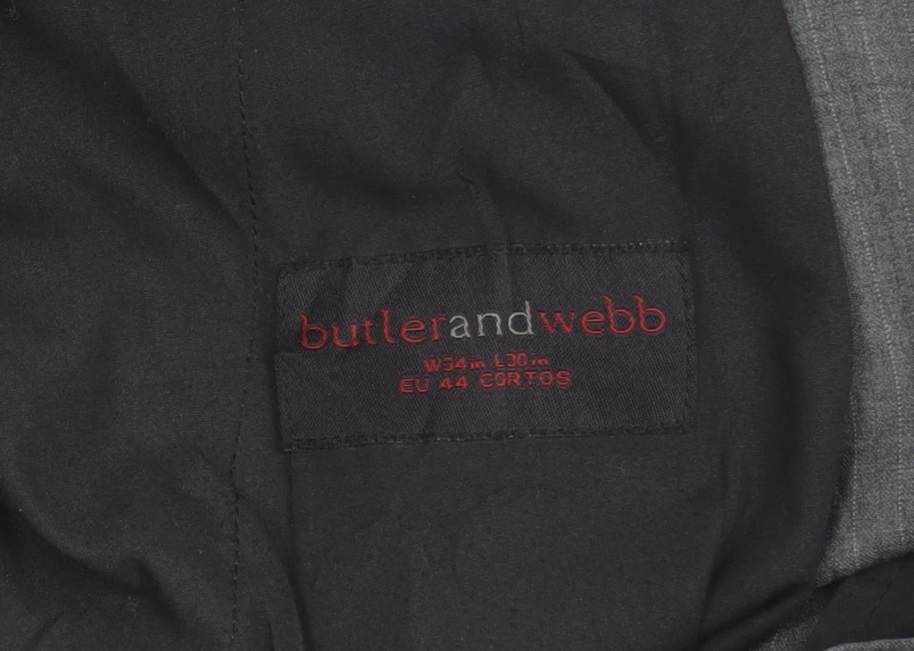 Mens UK Size 34 butlerandwebb  Business Grey Trousers