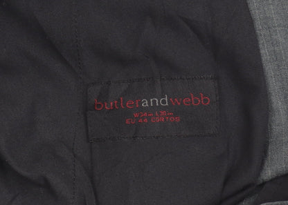 Mens UK Size 34 butlerandwebb  Business Grey Trousers