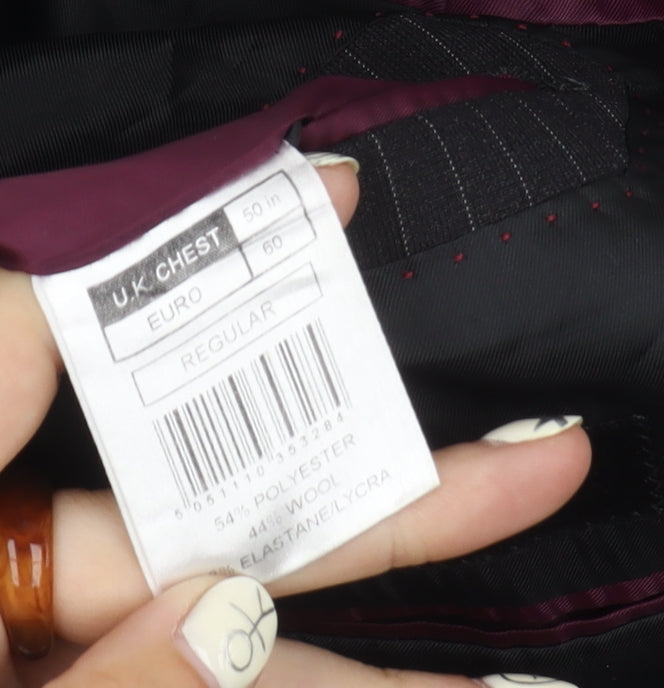 Mens UK Size 50 Centaur Regular Black Suit Jacket