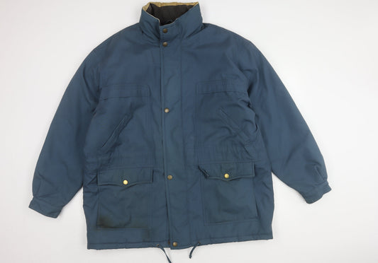 Mens UK Size XL BHS Blue Parka Coat