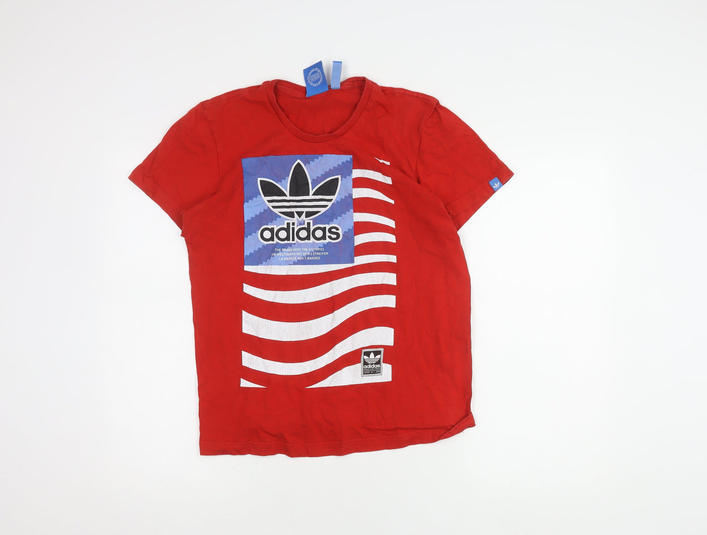 Adidas Men's Red Graphic Tee, Size S