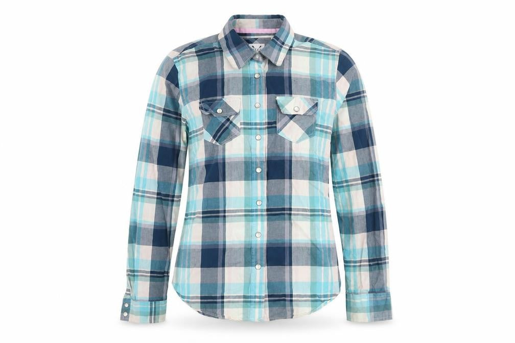 Womens UK Size 10 Crew Clothing Co. Blue Basic Button-Up