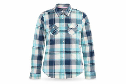 Womens UK Size 10 Crew Clothing Co. Blue Basic Button-Up