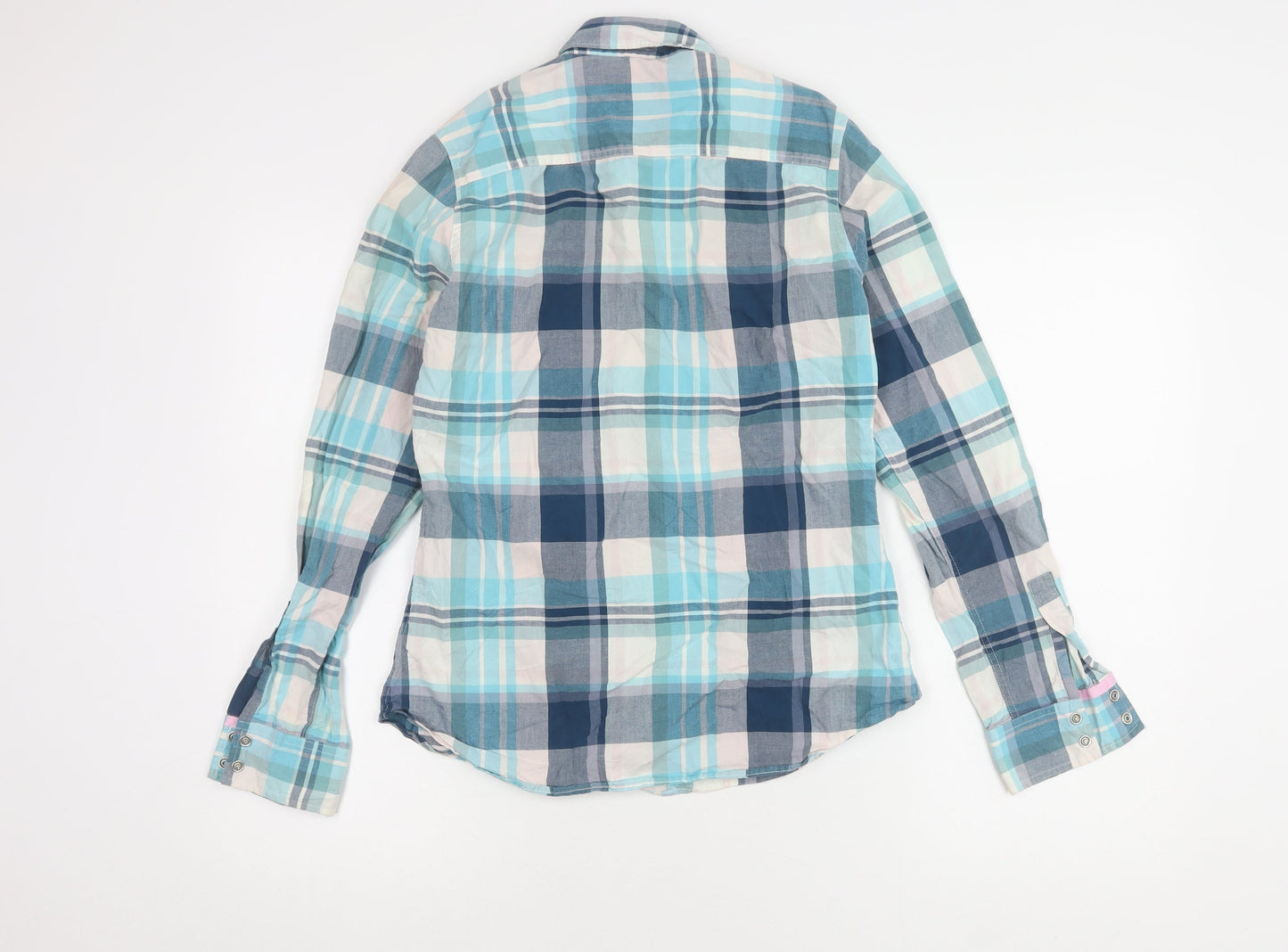 Womens UK Size 10 Crew Clothing Co. Blue Basic Button-Up