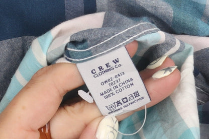 Womens UK Size 10 Crew Clothing Co. Blue Basic Button-Up
