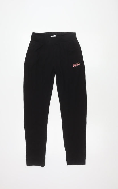 Lonsdale Girls Black Jogger Trousers Size 12