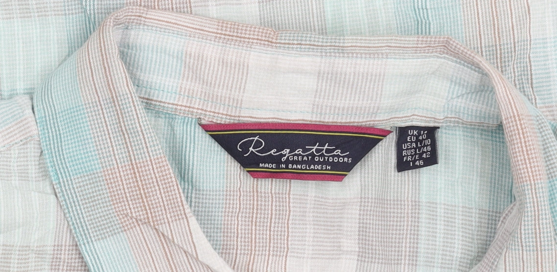 Womens UK Size 12 Regatta Multicoloured Basic Button-Up