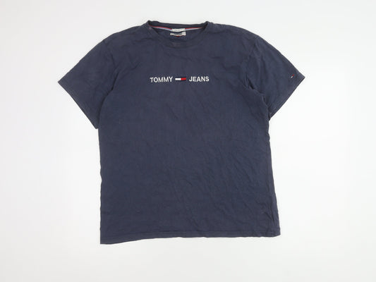 Tommy Jeans Men's Blue Medium Regular Fit T-Shirt