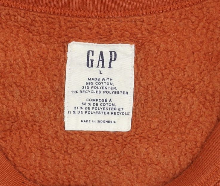 Mens UK Size L Gap Brown Pullover Sweatshirt