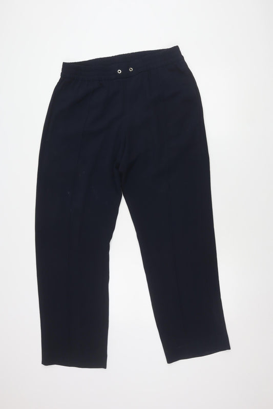 Massimo Dutti Women's Blue Trousers Size 16