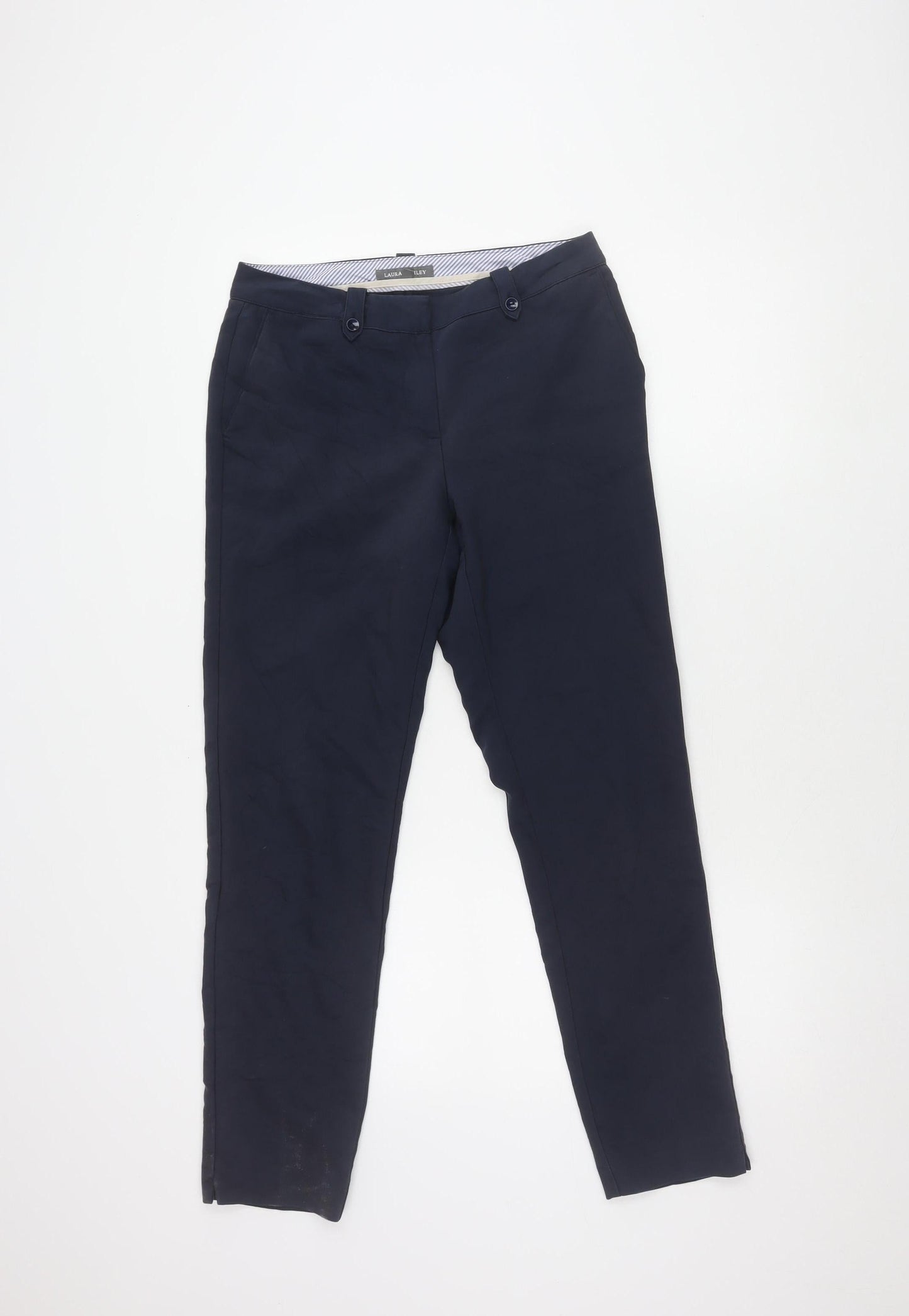 Laura Ashley Women's Blue Straight-Leg Trousers