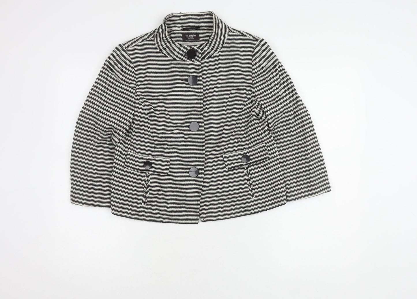 Principles Women's Black Striped Blazer Size 12