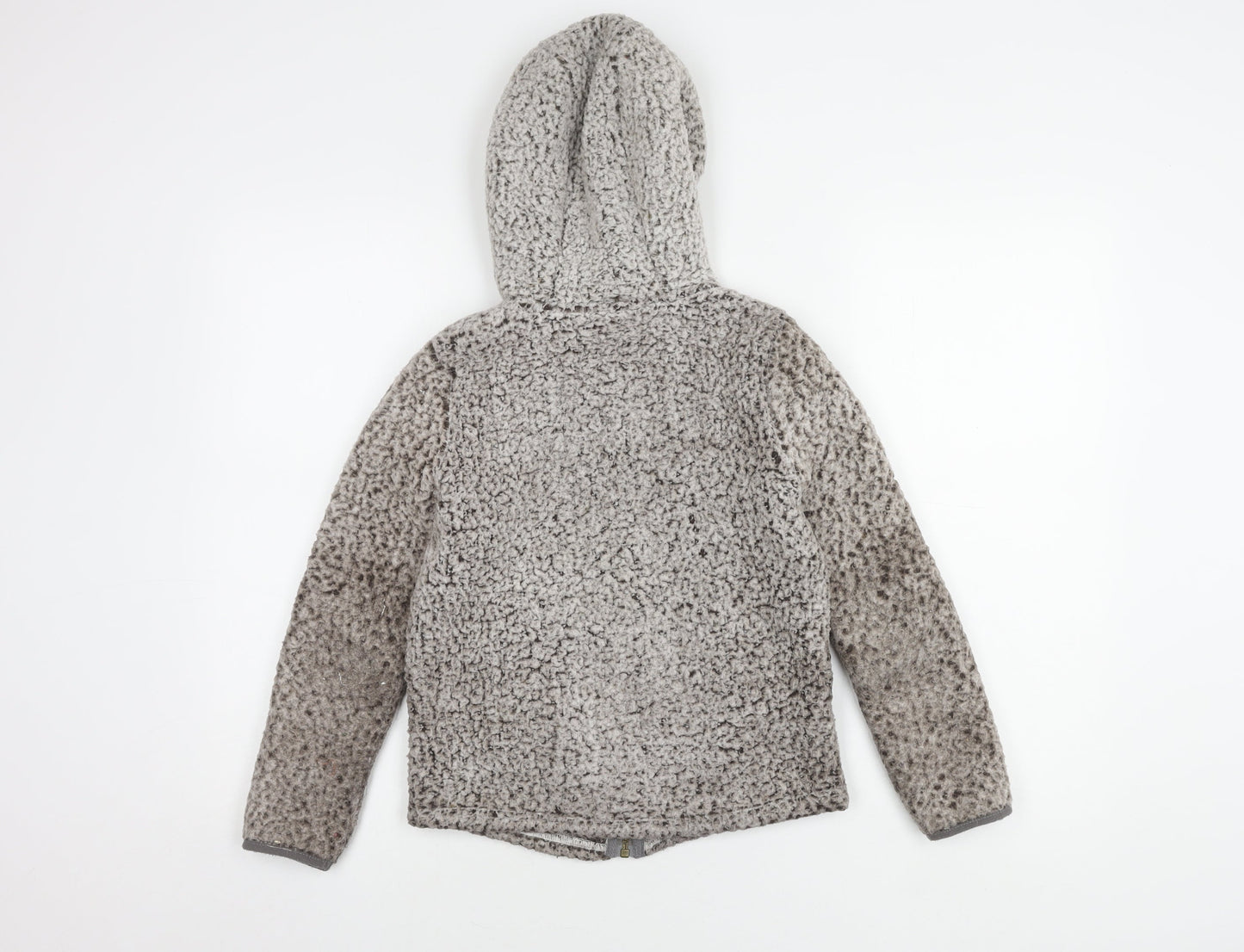 Peter Storm Grey Girls Flecked Hooded Parka Jacket 9-10Y