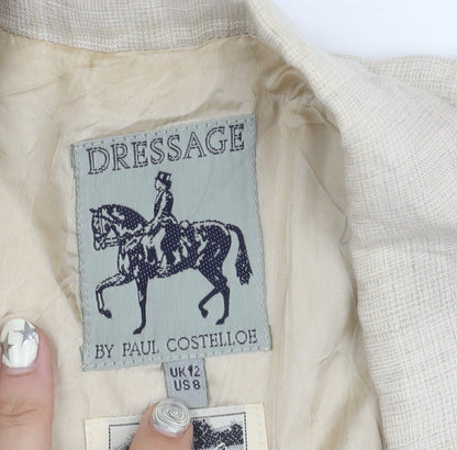 Dressage by Paul Costelloe Womens White Suit Jacket, UK 12, Lined