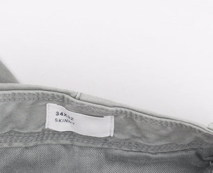 Gap Men's Grey Skinny Chino Trousers Size 34