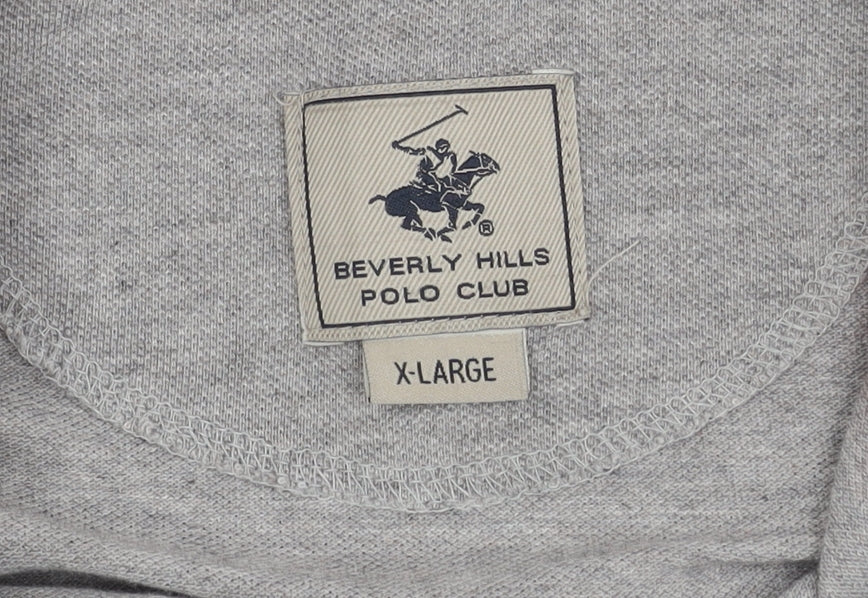 Beverly Hills Polo Club Men's Grey XL Cotton Polo