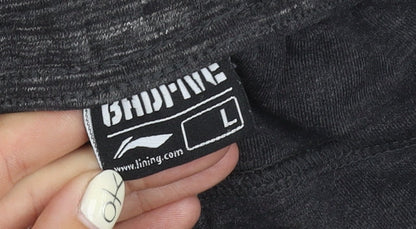 Li Ning Men's Grey Joggers - L, Quick Dry, Activewear