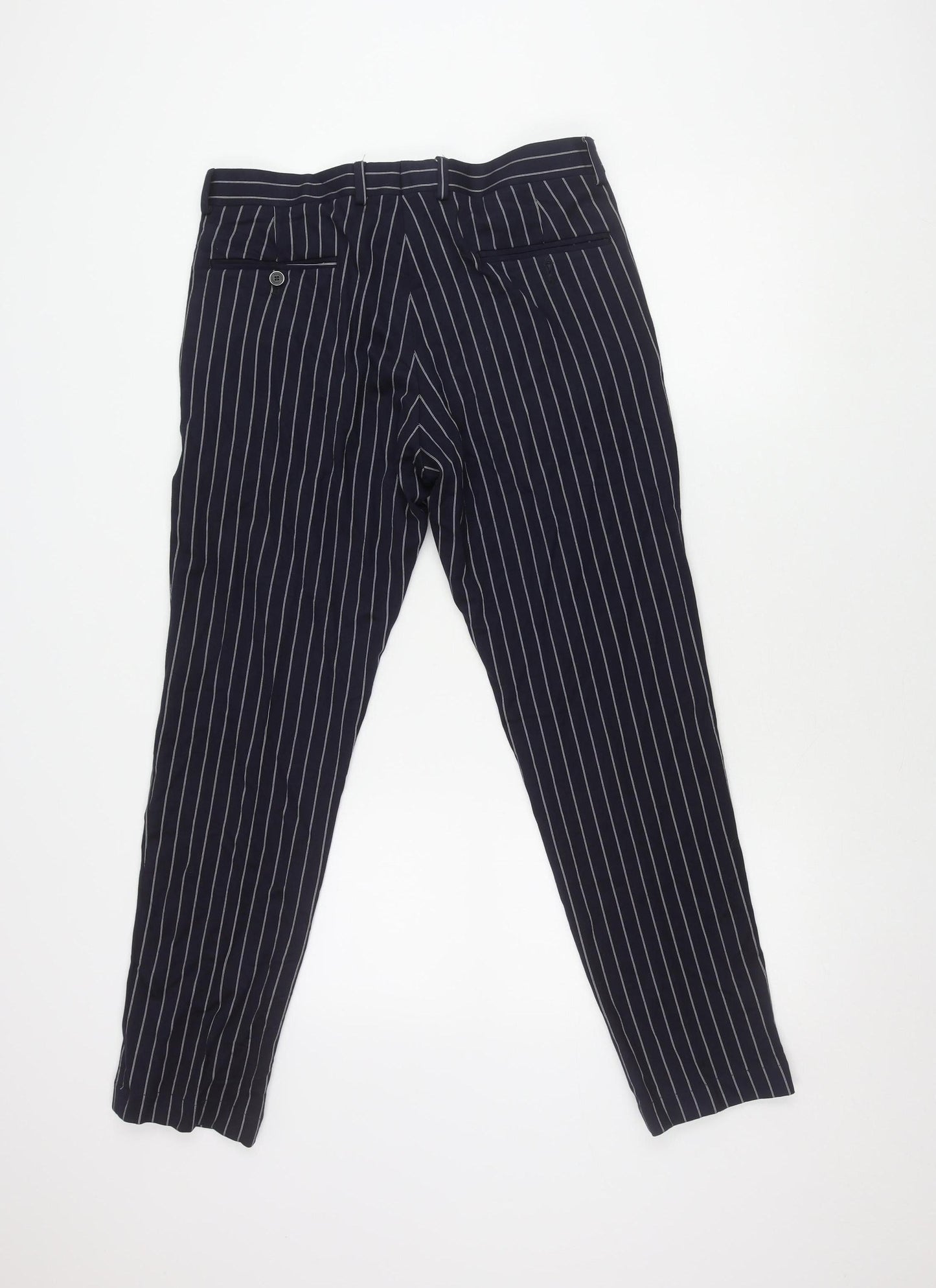 Blackberrys Men's Blue Striped Trousers Size 32