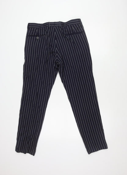 Blackberrys Men's Blue Striped Trousers Size 32