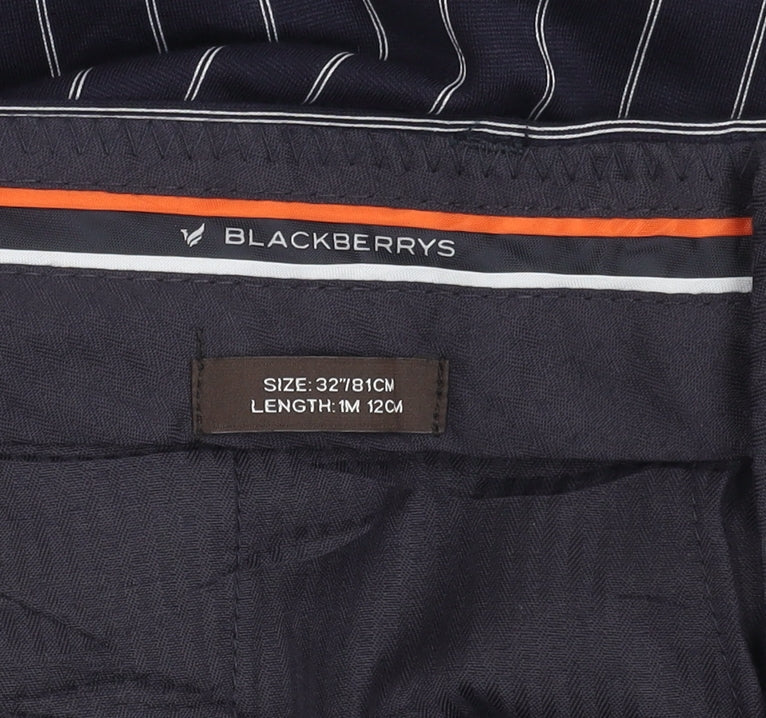 Blackberrys Men's Blue Striped Trousers Size 32