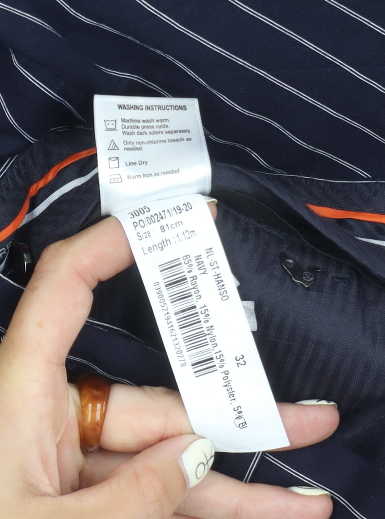 Blackberrys Men's Blue Striped Trousers Size 32