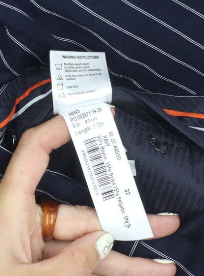 Blackberrys Men's Blue Striped Trousers Size 32